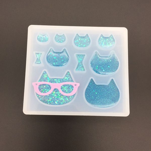 

cat shape cabochon pendants charms mould resin casting mold for diy jewelry making necklace bracelet earrings