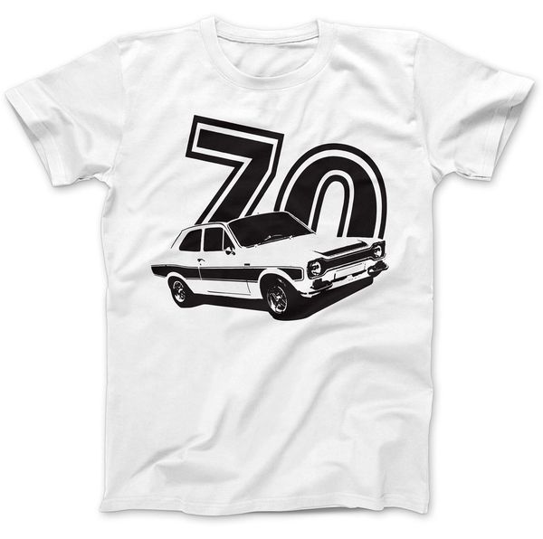 

summer t shirt vintage retro inspired mk 1 escort 1970 t-shirt 100% premium cotton retro mk2 car fans