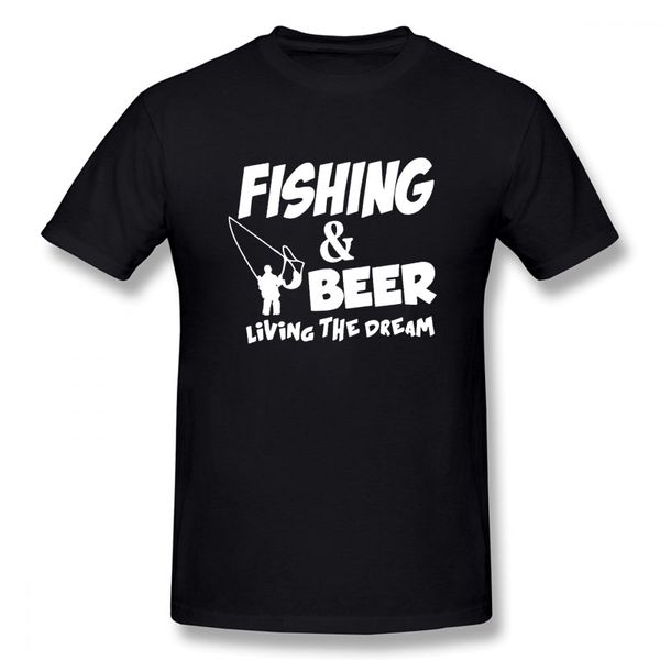 

fishing t-shirts fishinger beer fish living the dream fisherman printing tshirt sporter flying fish gift tees shirt