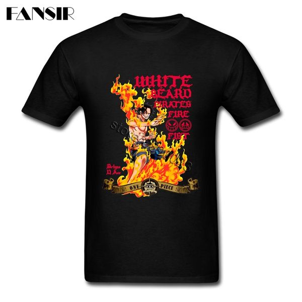 

portgas d. ace one piece clothes classic style men's t shirts short sleeved cotton round neck t-shirt for man
