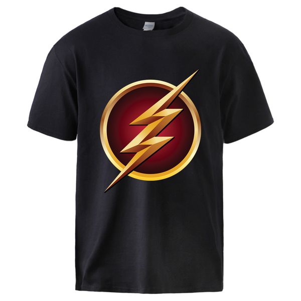 

the flash superhero tshirt man summer short sleeve tee barry allen s.t.a.r fashion hip hop cotton sportswear 2020 t shirt