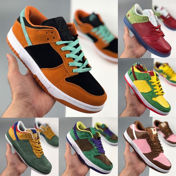 

2020 dunk sb low керамические шпон кроссовки мужчины женщины клубничный кашель brooklyn проекты вида спорта скейтборд кроссовки размер 36-45, White;red