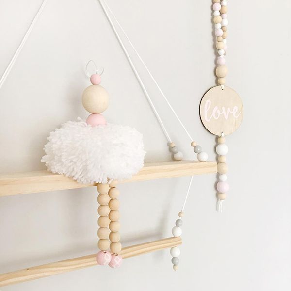 

ballet dancer wall hanging sitting cute nordic style wooden beads ornament decoration pgraphy props jpdzs1029