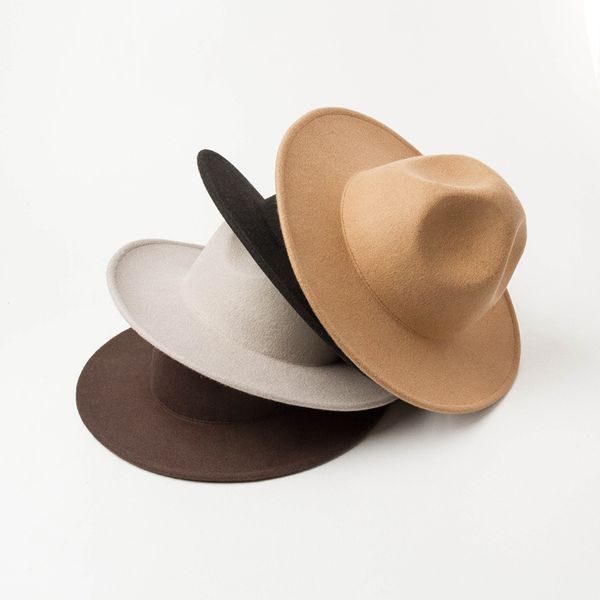 

202008-hh8183a wool irregular fedoras hat cap men women leisure hat, Blue;gray