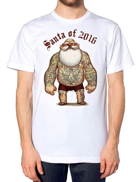 

santa of 2020 t shirt novelty festive tshirt christmas mens beard tatto gang 100% cotton tee shirt wholesale tee