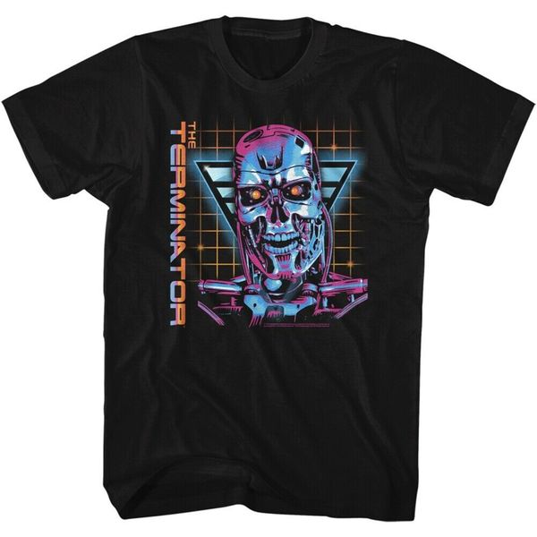 

terminator men's short sleeve t-shirt black so very 80s full-figured tee shirt