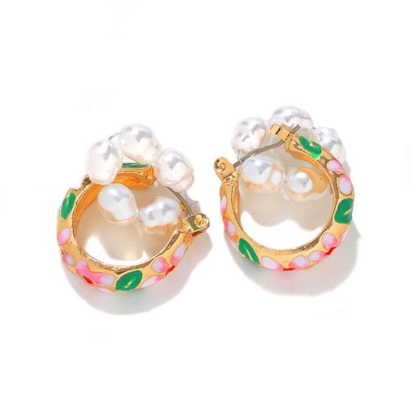 

рукопечатные элегантных жемчужные серьги милой обруча серьга мода все-матч, Golden;silver