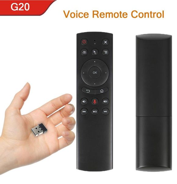 

g20 voice remote control universal 2.4g wireless mini keyboard pk g10 air mouse gyro for tv box android 9.0 10.0 h96max tv box