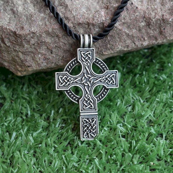 

sanlan 12pcs protective celtics cross necklace irish jewelry amulet, Silver