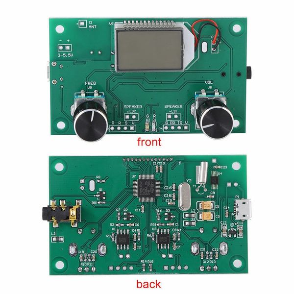 

fm radio receiver module 87-108mhz frequency modulation stereo receiving board with lcd digital display 3-5v dsp pll