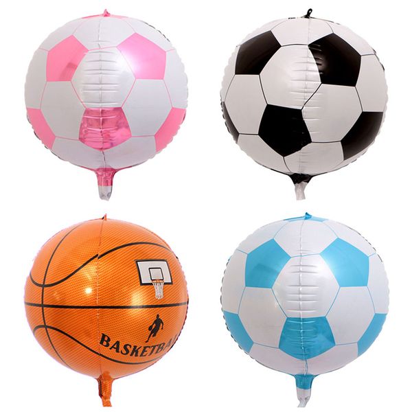 

1pcs 22 inch 4d stereoscopic balloons football basketball foil balloon happy birthday party decorations kids toy supplies globos