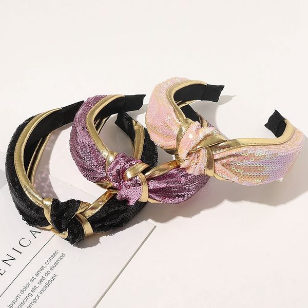 

wide plain headbands knot turban headband fashion elastic hairband hair accessories for women and girls