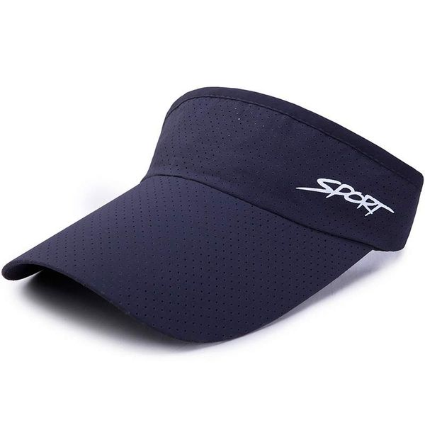 

лето беговая golf солнцезащитный козырек cap для мужчин женщины quick dry дышащая ушко mesh спорта бег колпачки регулируемый размер, Blue;gray