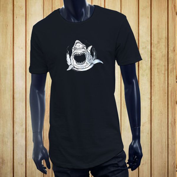 

summer for man summer cotton t-shirt fashion angry shark sea creature ocean beach bite killercosplayconcert t shirts