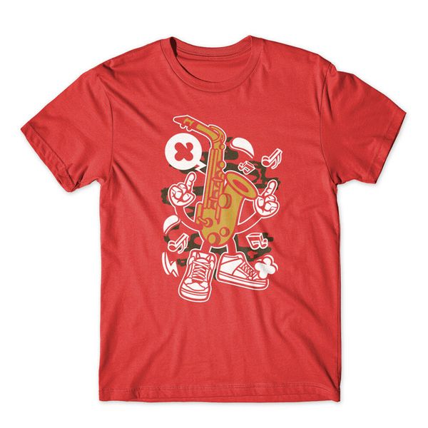 

саксофон футболка 100% хлопок премиум tee новый летний стиль casual wear tee shirt