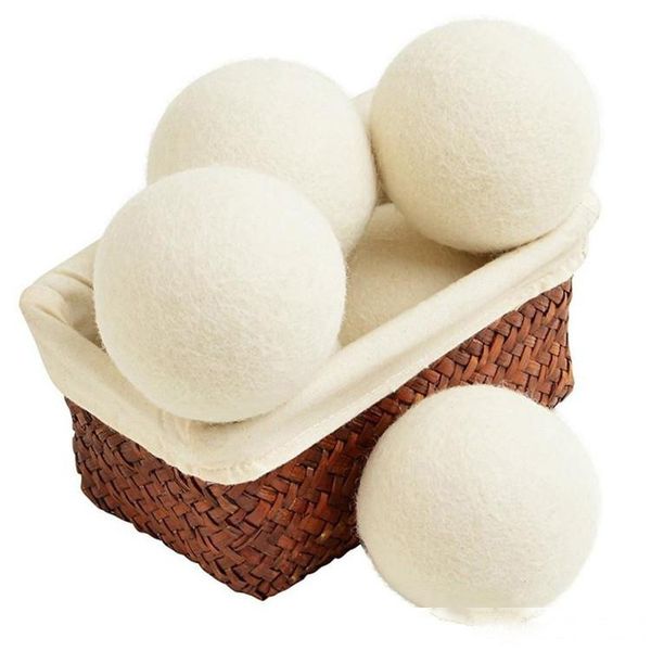 

wool dryer balls 2.75inch organic natural fabric softener and static reducer softens reduces wrinkles and helps dry clothes in laundry quick