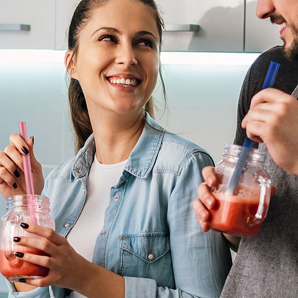 

drinking straws 5pcs reusable opening and closing straw buckle silicone detachable easy to clean folding