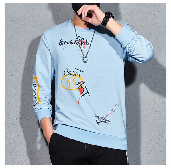 

мода мужские толстовки с напечатанная письмом новой весны и осени мужские толстовки высокого качества streetwear men hoodie, Black