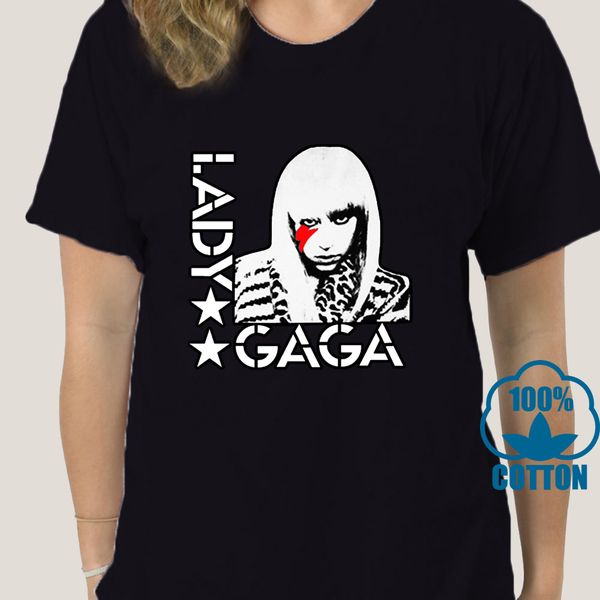 

4018a lady gaga size large black t-shirt street tee shirt cool fashion design