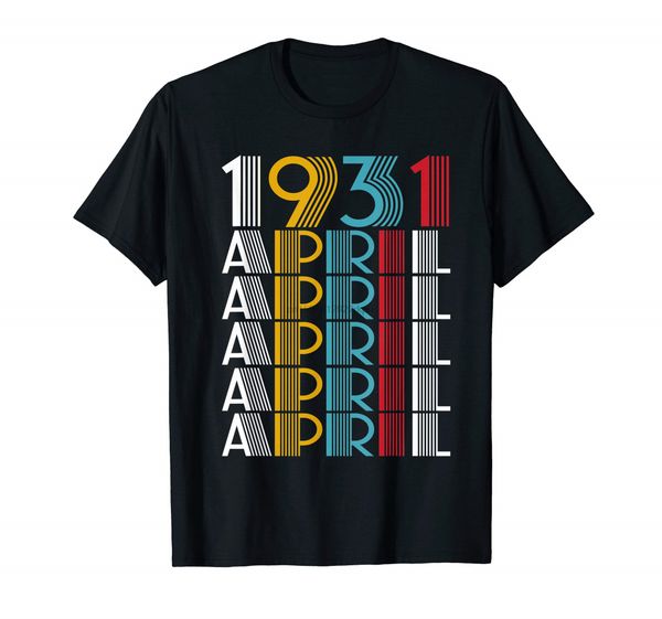 

april 1931 retro classic vintage t-shirt 88th birthday gift