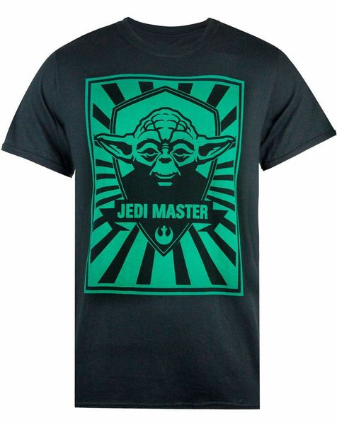 

yoda jedi master poster men's t-shirt basic models tee shirt