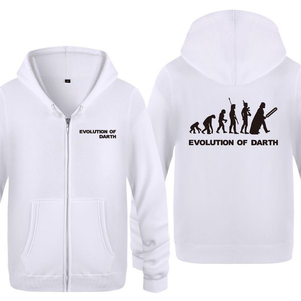 

evolution of darth novelty funny hoodies men 2018 men's fleece zipper cardigans hooded sweatshirts