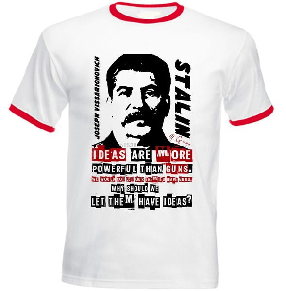 

иосиф сталин идеи котировка - красный ringer хлопок tshirt