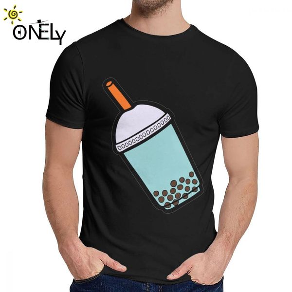 

мода bubble tea pattern футболка унисекс досуг натурального хлопка с коротким рукавом круглым воротником