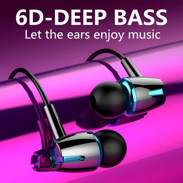 

headsets universal mobile phone headset in-ear line control subwoofer with wheat for huawei