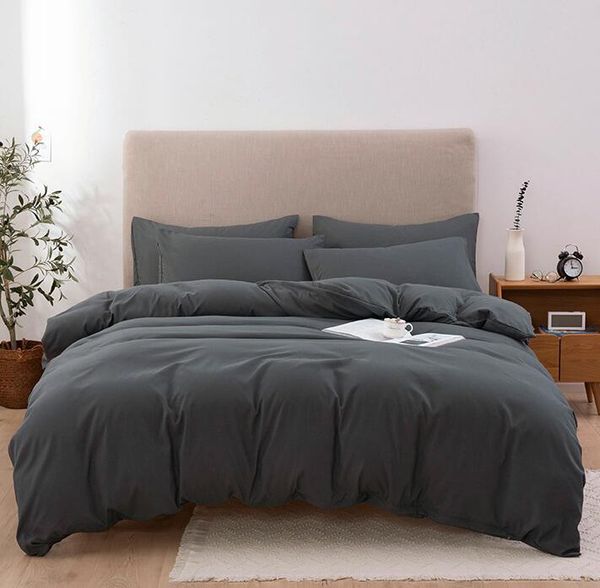 

duvet cover cotton bed sheets four piece bedding sets solid color quilt cover pillow case hight quality