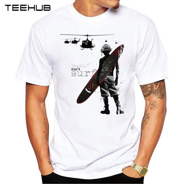

teehub новое прибытие 2019 мужчины моды charlie do не surf printed t-shirt с коротким рукавом повседневная рубашка t hipster прохладный tops