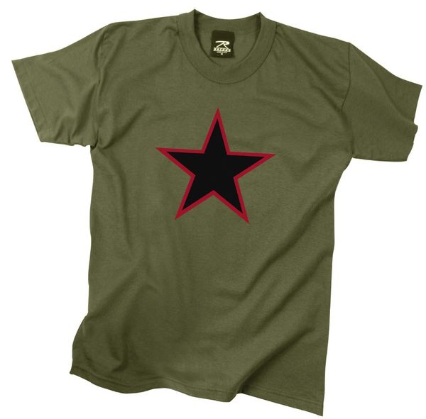 

china red star t-shirt olive drab 2020 summer new fashion slim 100% cotton short sleeve printed fitness screen printing t shirts