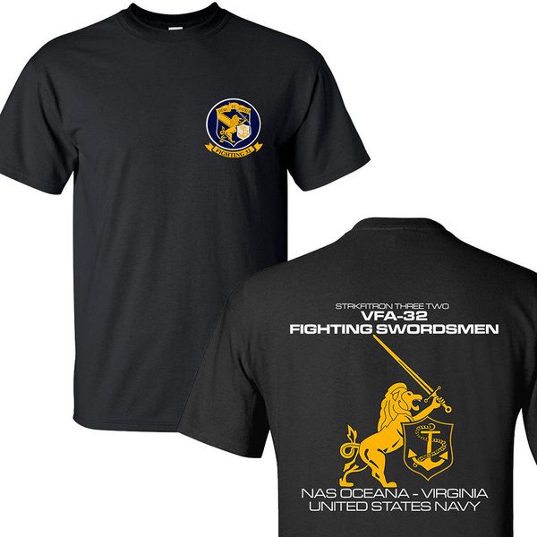 

2019 new summer fashion tee shirt vfa32 fighting swordsmen fighter squadron united states navy t-shirts s-3xl