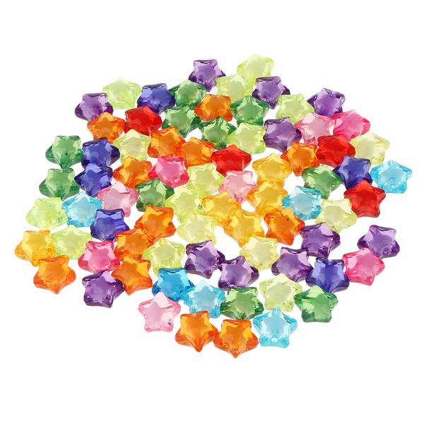 

novelty transparent acrylic star spacer loose beads charms jewelry makings