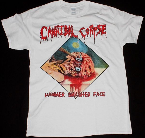 

cannibal corpse hammer smashed face death metal chris barnes new white t-shirt new brand-clothing t shirts tee