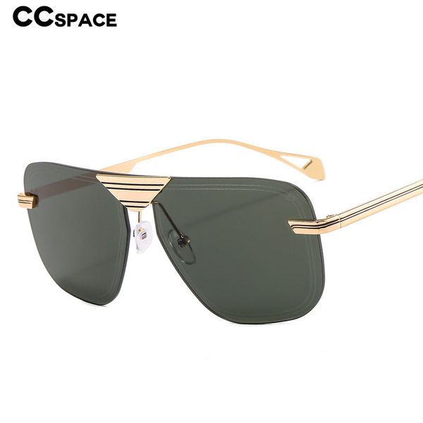 

46265 square rimless luxury sunglasses men women fashion uv400 glasses, White;black