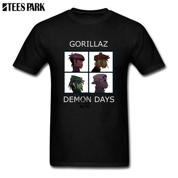 

gorillaz demon days music plastic beach the fall stylish t shirts men slim fit short sleeve tee shirts printing r