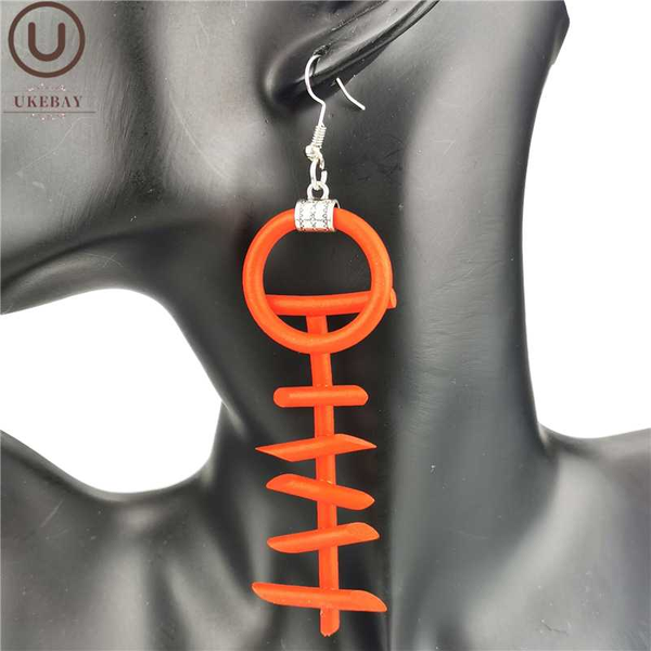 

dangle & chandelier ukebay gothic handmade drop earrings for women long strange design key shape pendant earring jewelry 4 color, Silver