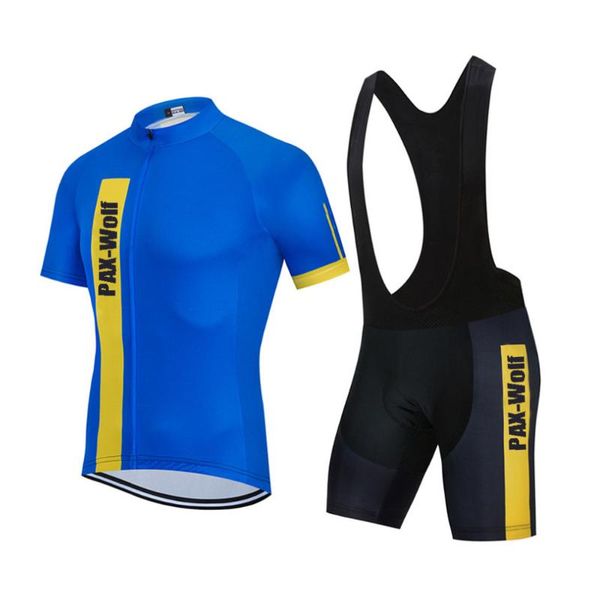 

pax-wolf 2020 cycling jersey set men's bike jerseys bicycle cycle jersey breathable quick-drying, Black;red