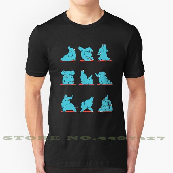 

elephant yoga summer funny t shirt for men women elephant yoga