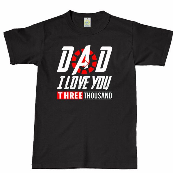 

fathers day t-shirt dad i love you 3000 tony stark iron man endgame mens tee
