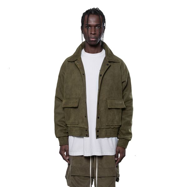 

arnodefrance high street tooling jackets coat sweat button jacket casual skateboard hip hop outwear army green men women couple hfhljk065, Black;brown