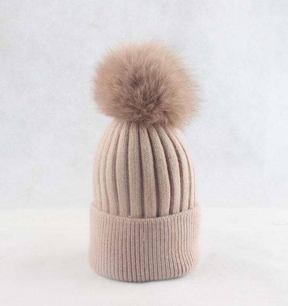 

winter hat girls real mink pompom hat258, Yellow