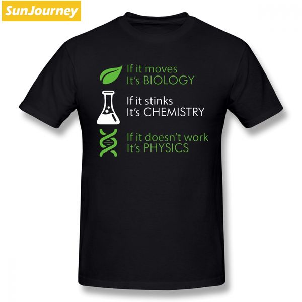 

biology chemistry or physics men t shirt new style tv oversize cotton crewneck short sleeve t shirts