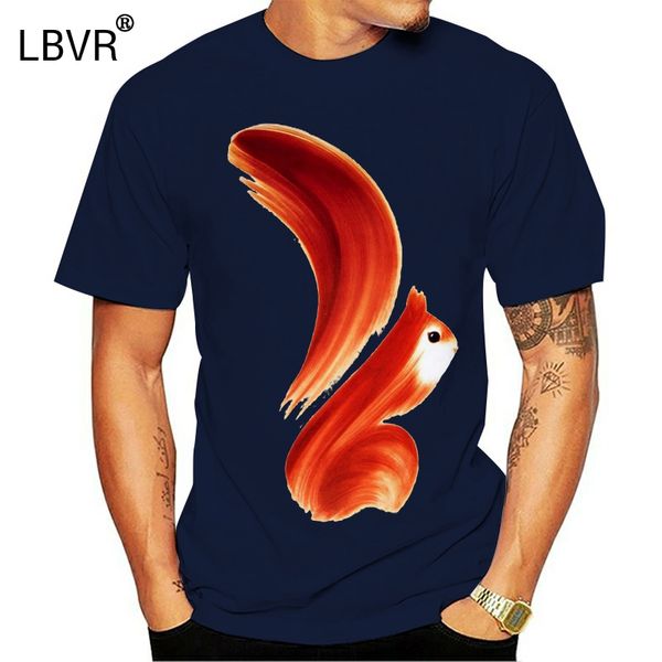 

2019 new brand vintage summer men's tees squirrel funny t-shirt printed modal o-neck hipster short sleeve