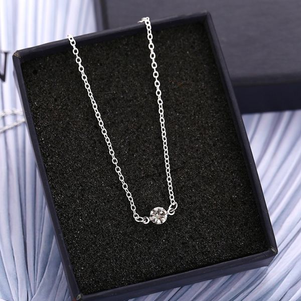 

necklace chain pendant jewelry decoration vintage gift for women lady wedding j55, Silver