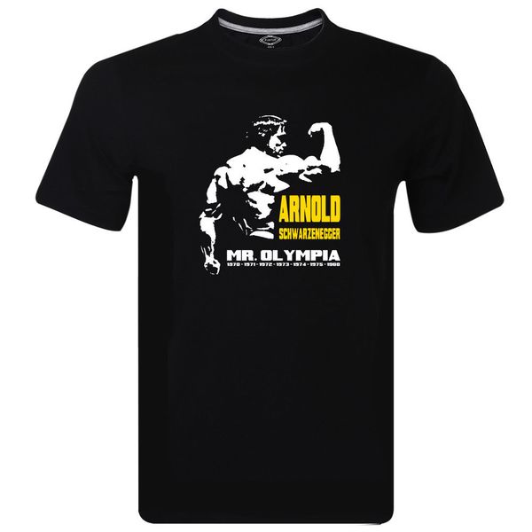 

arnold schwarzenegger mr olympia man's short sleeve fashion t-shirt gymer tee popular style man t shirt tee plus size