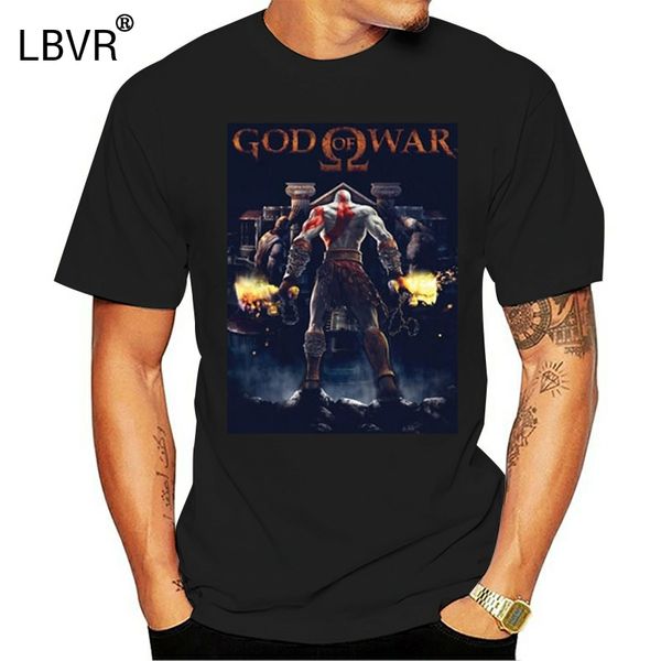 

funny t shirts god of war ii cover art kratos video game men t-shirt tee