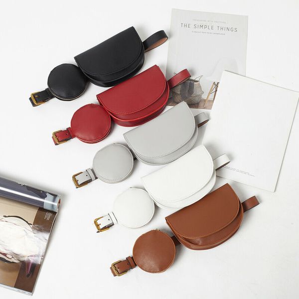 

waist bags noenname-null vintage fanny pack women pu leather belt bag pouch travel hip bum mini chest tote purse