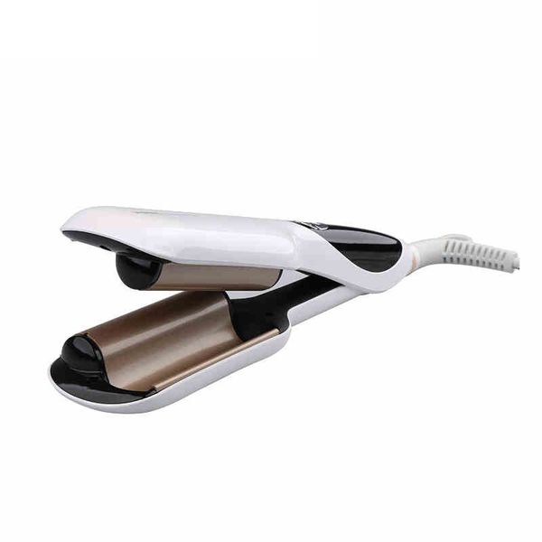 

hair straighteners professional comb anti perm curler brush ceramic heating electric fluffy, Black
